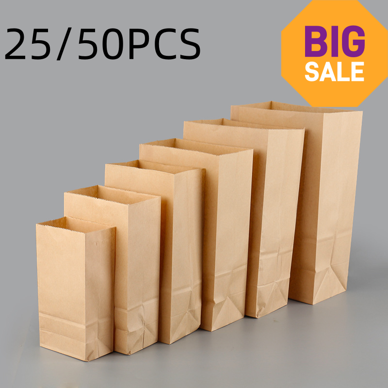 Food Storage Plant - 25/50 stuks bruine kraftpapieren zakken prachtige