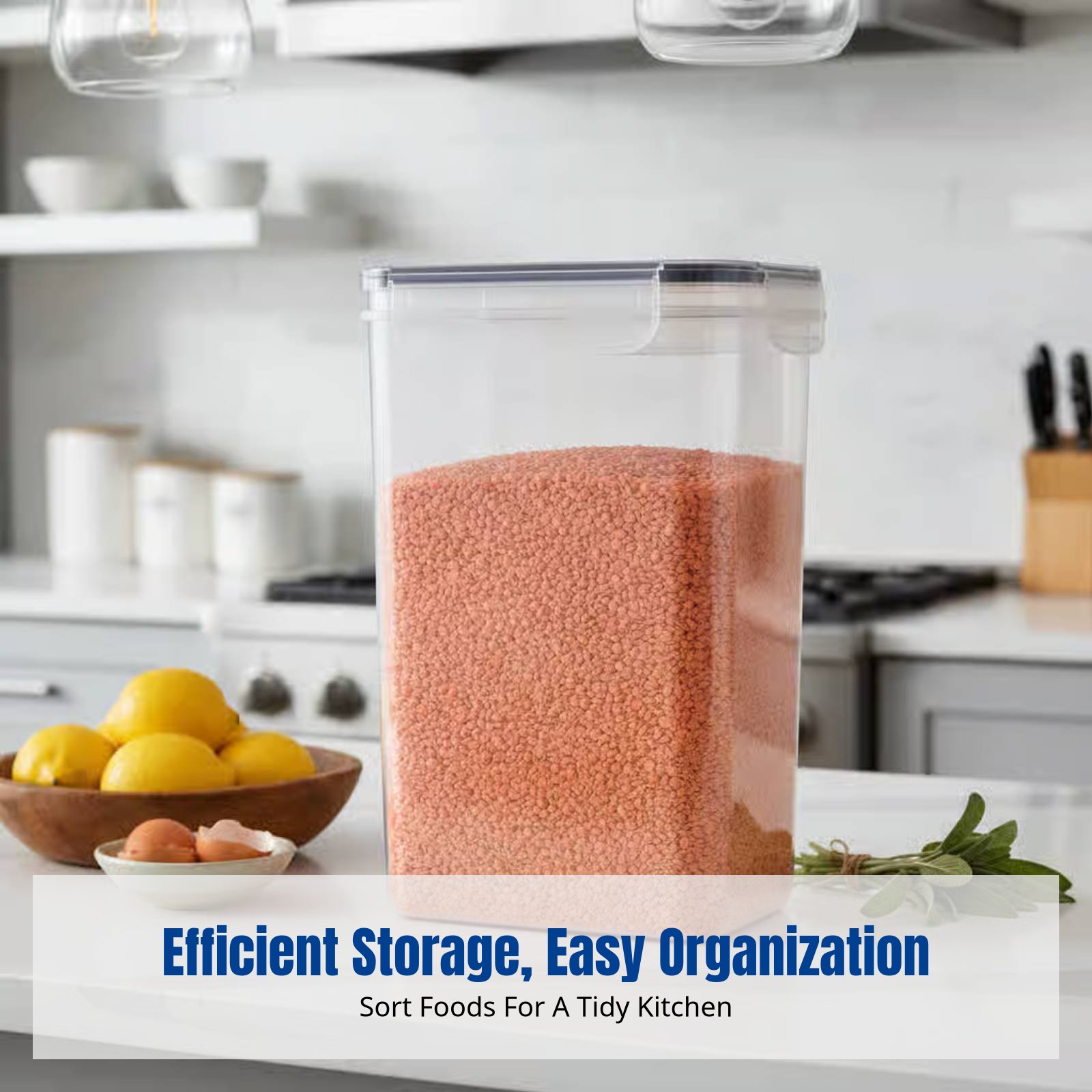 Food Storage Containers Set - Luchtdicht bewaardozen set, grote capaciteit, transparant,