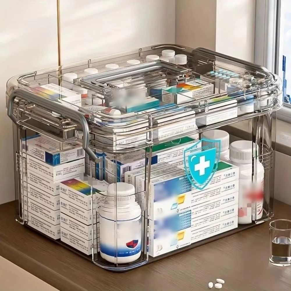 Food Storage Emergency - Draagbare medicijnopbergdoos met dubbele lagen en