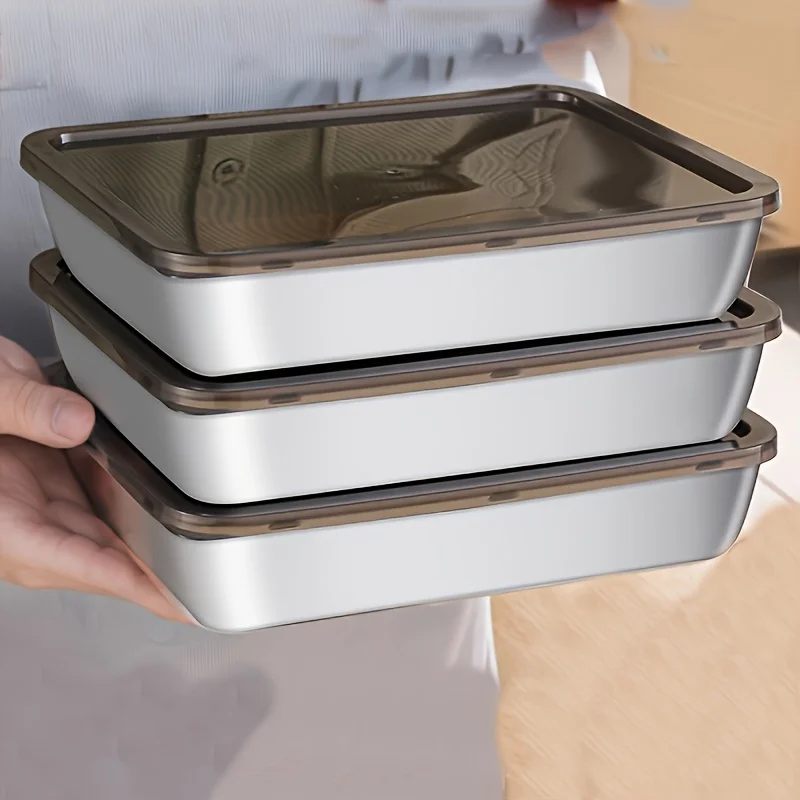 Food Storage And Preservation - 5-delige RVS voedselbewaarset - Lekvrije deksels,