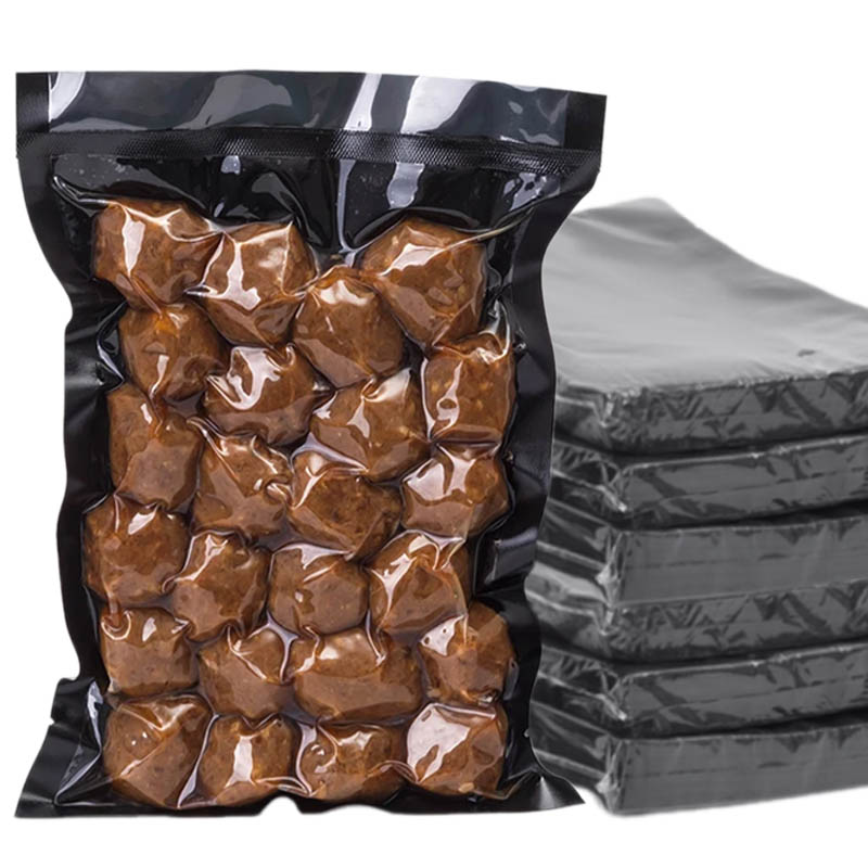 Food Storage Vacuum Bags - 100 Stuks Nylon Vacuüm Voedselzak Zwart
