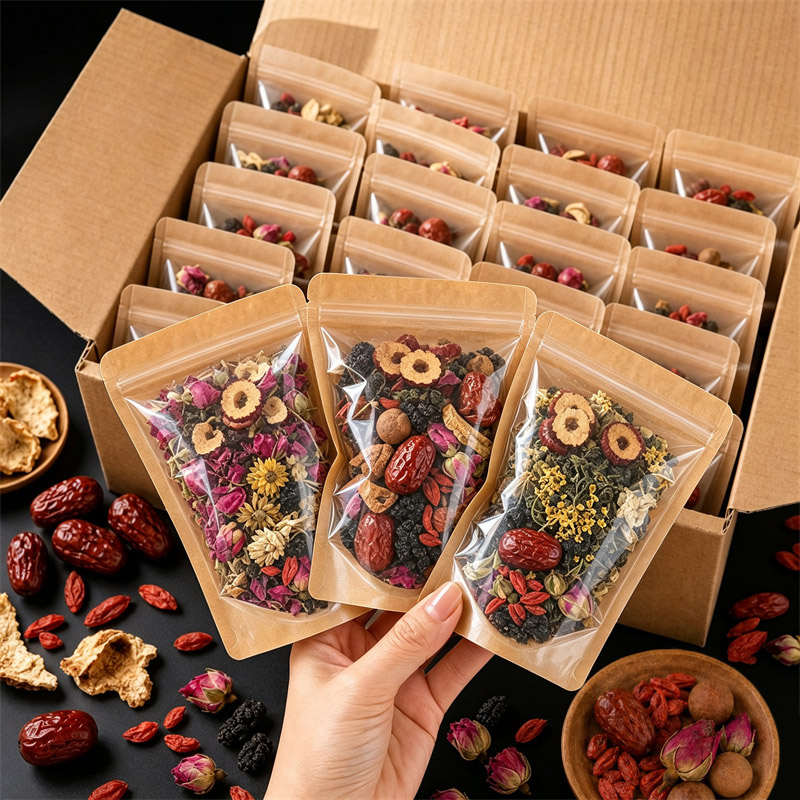 Food Storage Zipper - 100 Stuks Doorzichtig Kraftpapier Verpakking Stand