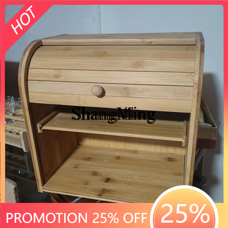 Food Storage Rack For Kitchen - SM Huishoudelijke Bamboe Brood Opbergdoos Voedselopslag