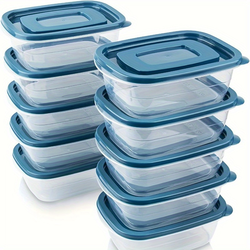 Food Storage Containers Set - Een set van 6 transparante, stapelbare