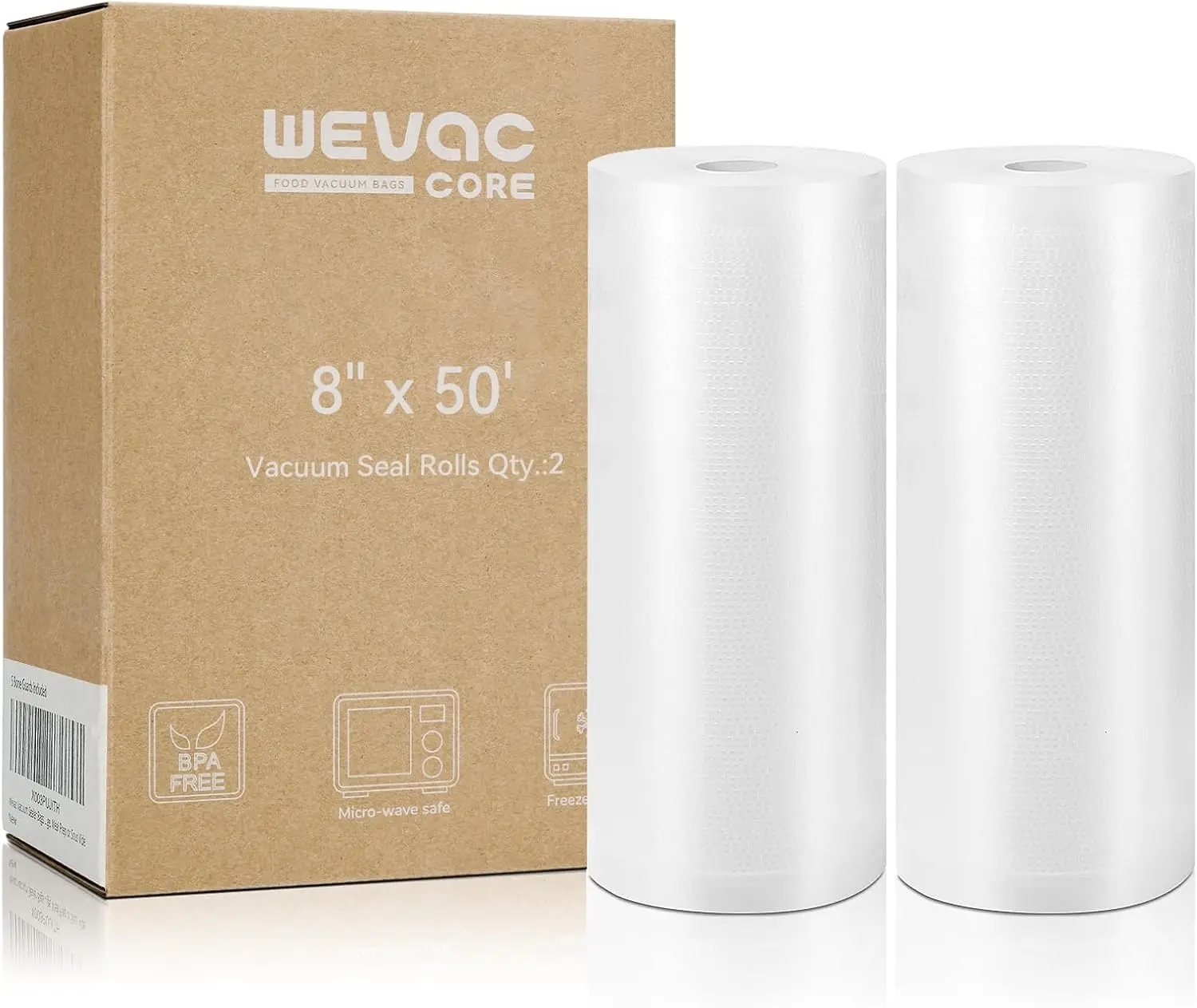 Food Storage Vacuum Bags - Vacumeerzakken 8x50 rollen 2-pack voor Food