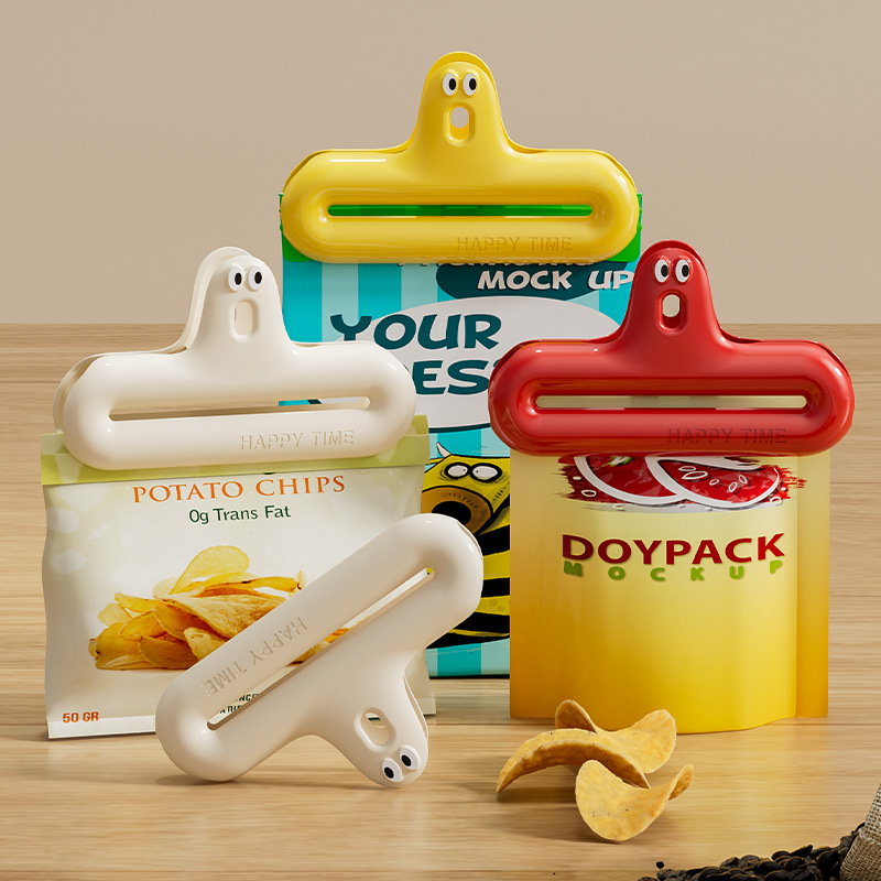 Food Storage Essentials - 1/4 cartoon verzegelclip, vochtbestendige snack-clip, huishoudelijke