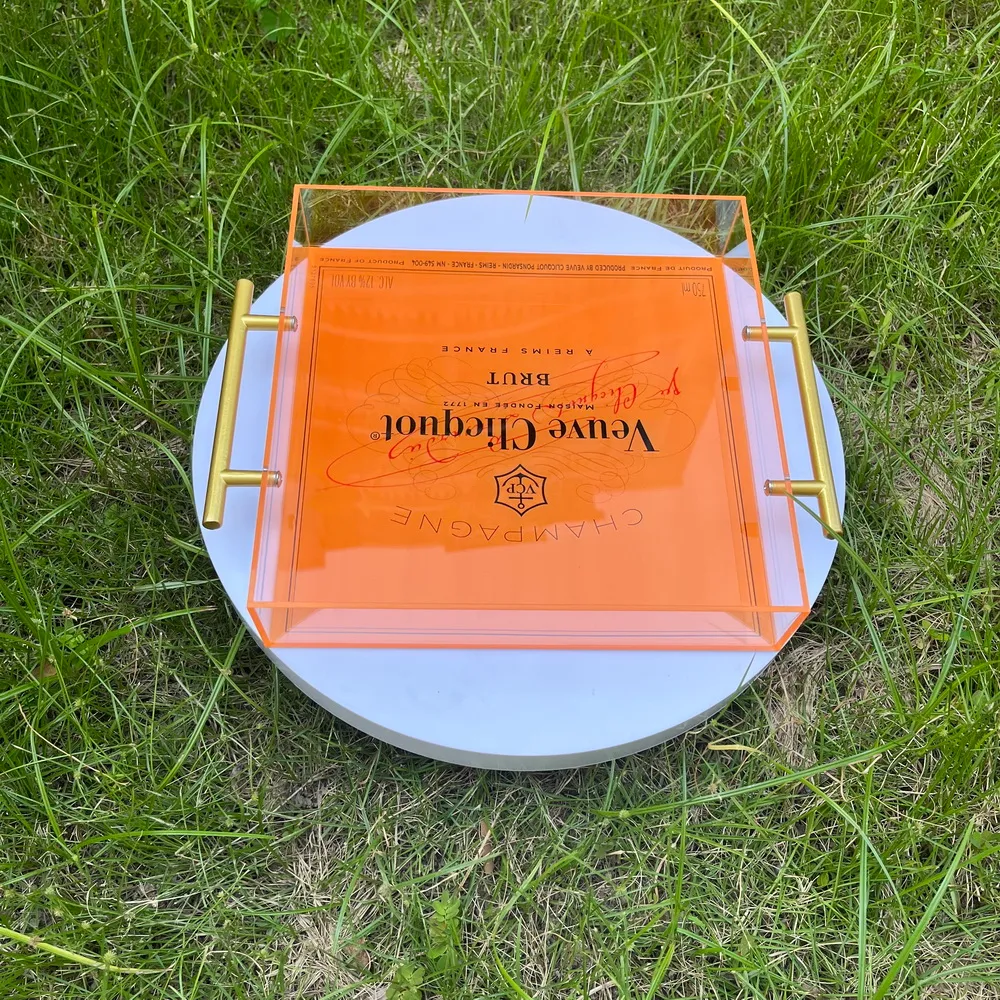 Food Storage Brands - Fantastische Oranje Champagne Serveren Gouden Dienblad