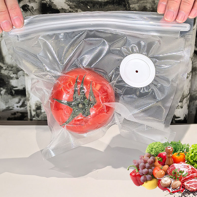 Food Storage Zipper - Geüpgradede versie vacuüm voedselbewaarzakken set met