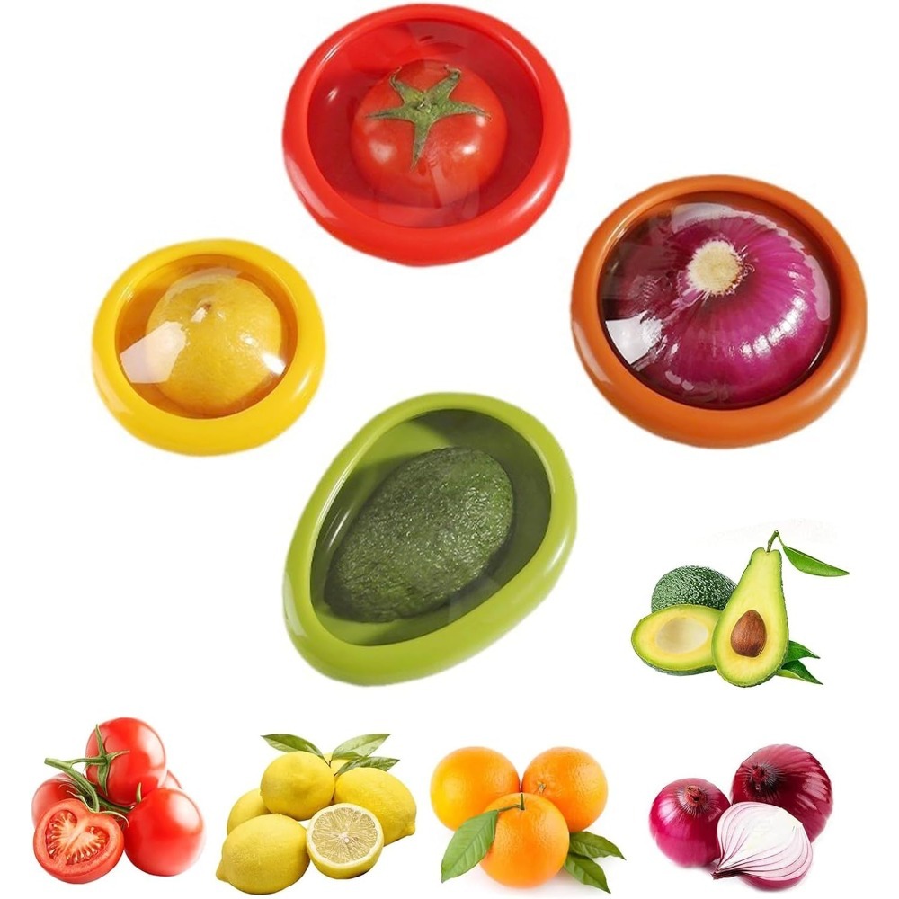 Food Storage Containers Set - Avocado Saver siliconen fruit- en groenteopslagcontainers