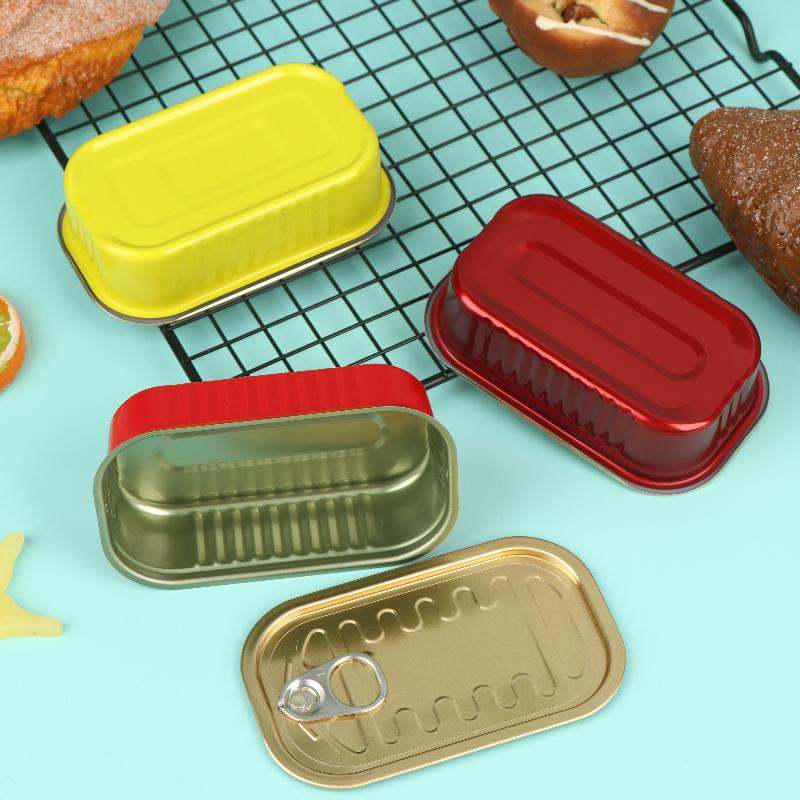 Food Storage Lid - 2 stuks rechthoekige mini verzegelde metalen