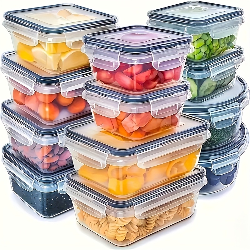 Food Storage Containers Set - 8-delige set inclusief 4 containers en