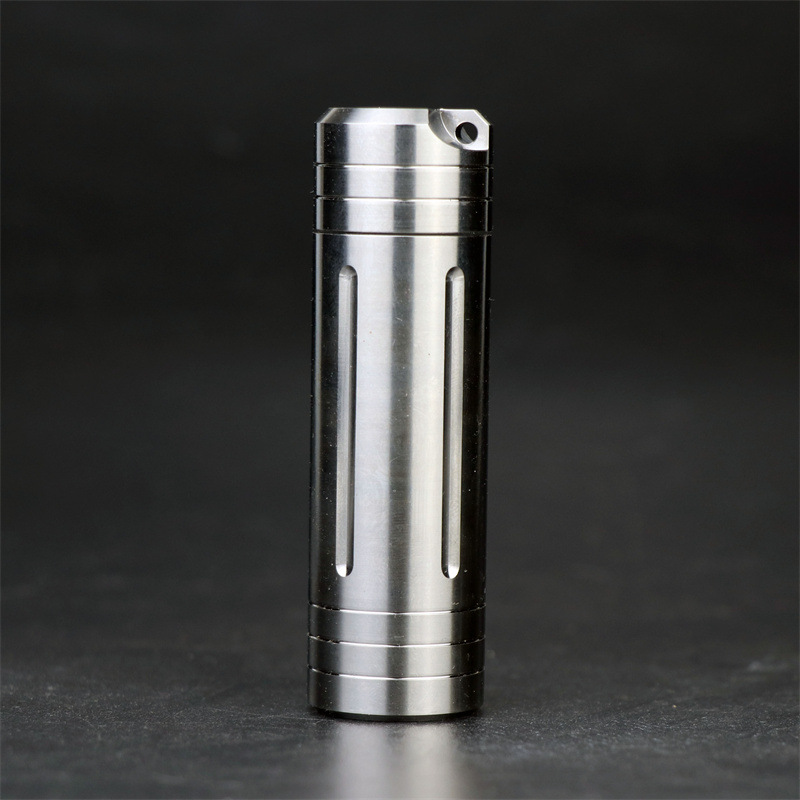 Food Storage Emergency - Ultra-verzegelde titanium pillendoos, CNC gepolijste draagbare
