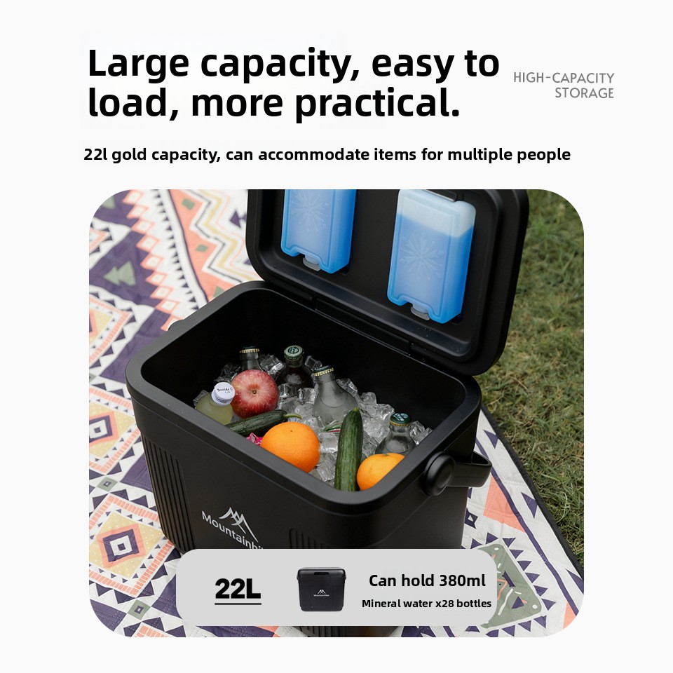 Food Storage Camping - Mountainhiker 22L Black Knight draagbare koelkast