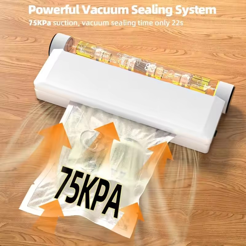 Food Storage Vacuum Bags - Vacumeermachine voor voedsel, 75KPA sterke zuigkracht,