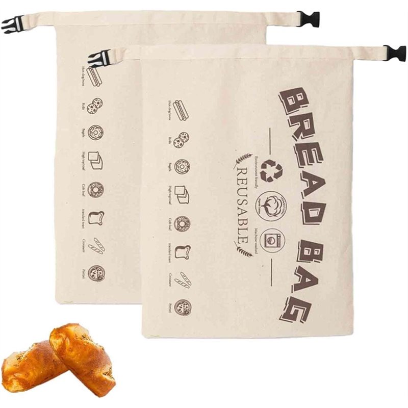 Beeswax Food Wrap - Herbruikbare broodzakken van bijenwas, 2-pack -