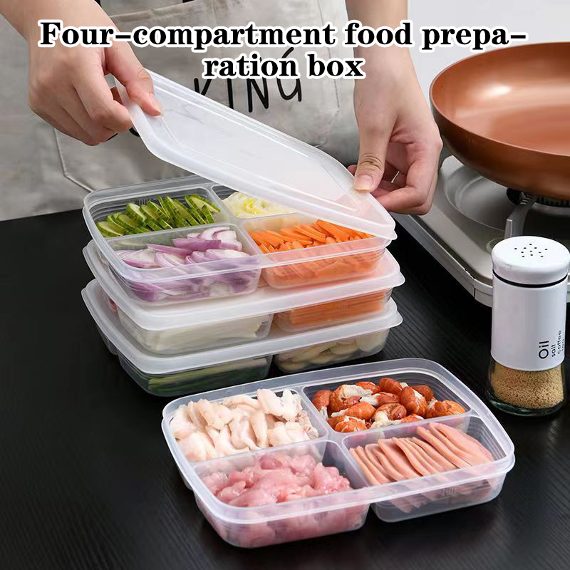 Food Storage And Preservation - Nieuwe【4 roosters Plastic opbergdoos Draagbaar compartiment