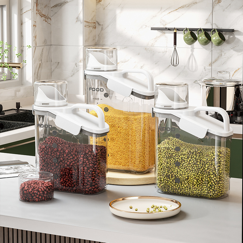 Food Storage Jars Airtight - Vochtbestendige verzegelde pot voor granen, dierenvoer,