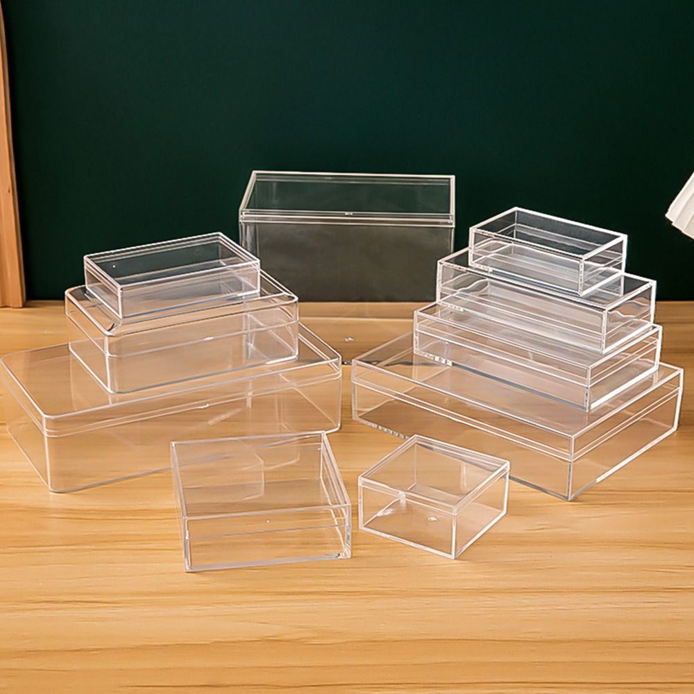 Food Storage Plant - Verdikte Rechthoekige Acryl Opbergdoos Hoge Transparantie