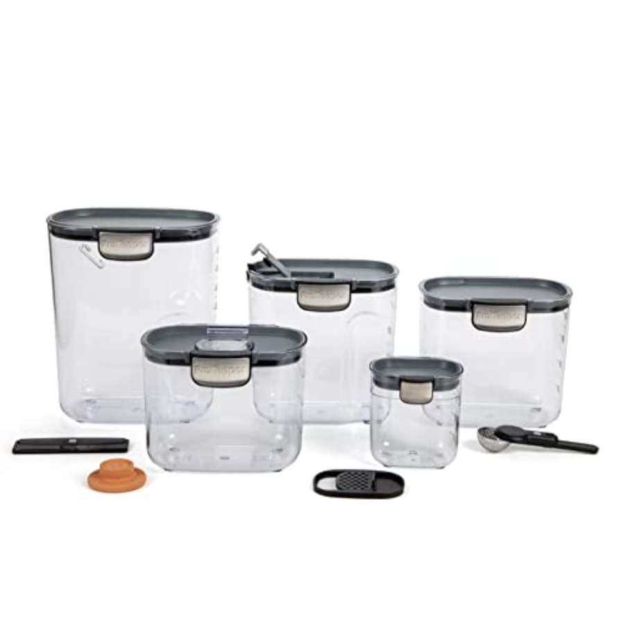 Food Storage Containers Set - Luchtdicht bewaardoosjesset, transparante plastic meel- en