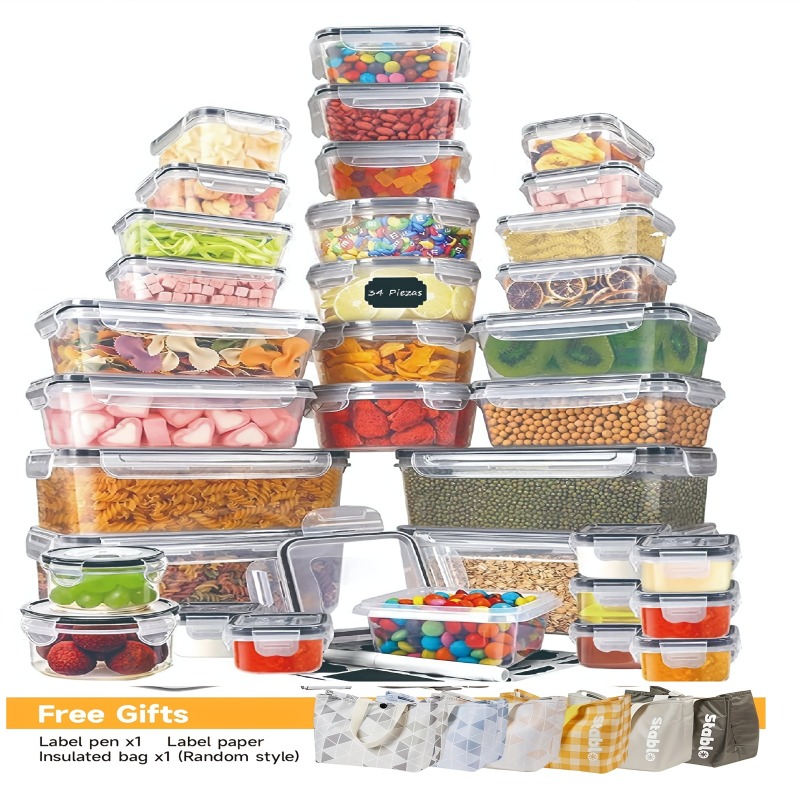 Food Storage Containers Set - 48-delige BPA-vrije voedselbewaarset – 24 luchtdichte