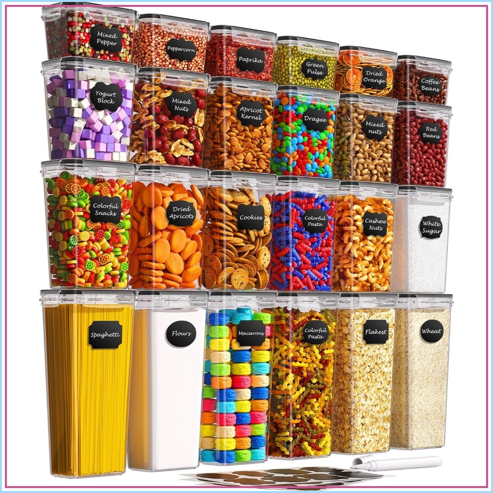 Food Storage Lid - 24 stuks luchtdichte voorraaddozen met deksels,