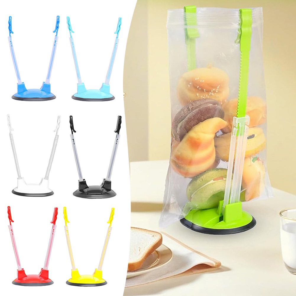 Food Storage Rack For Kitchen - Aanpasbare niet-slip voedsel opbergzak houder frisse