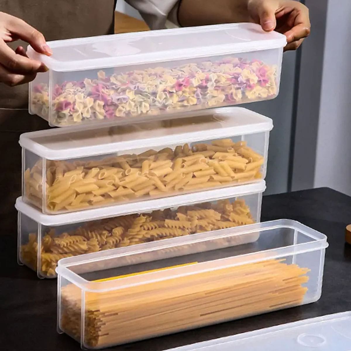 Food Storage And Preservation - 1 plastic transparante opbergdoos, koelkastvoedsel met