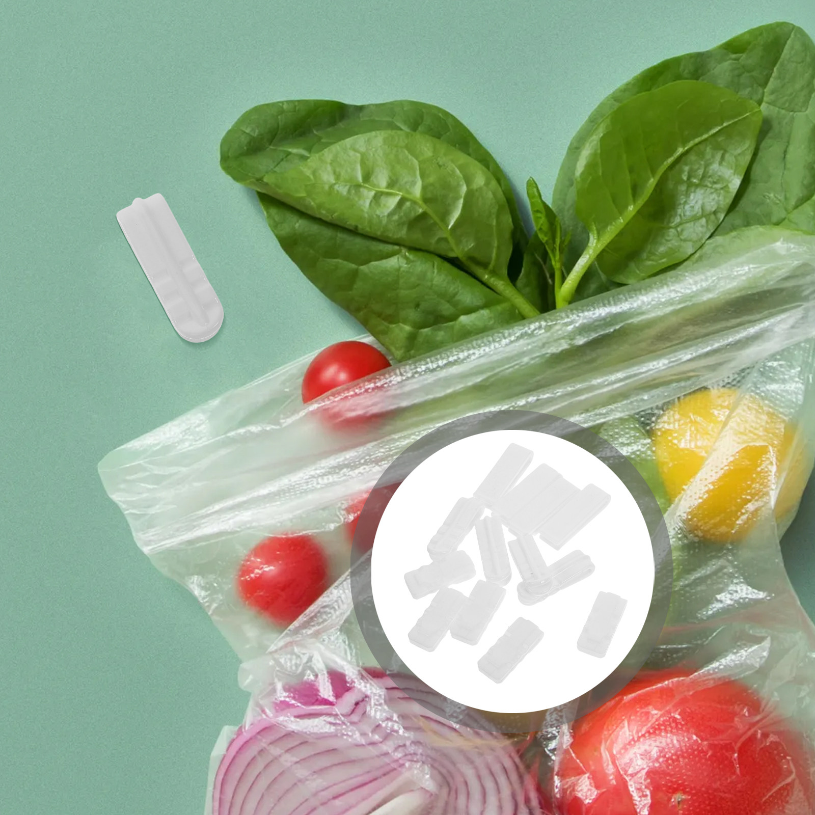 Food Storage Vacuum Bags - 15 Stuks Vacuümzak Afdichtingsclips Plastic Sealer