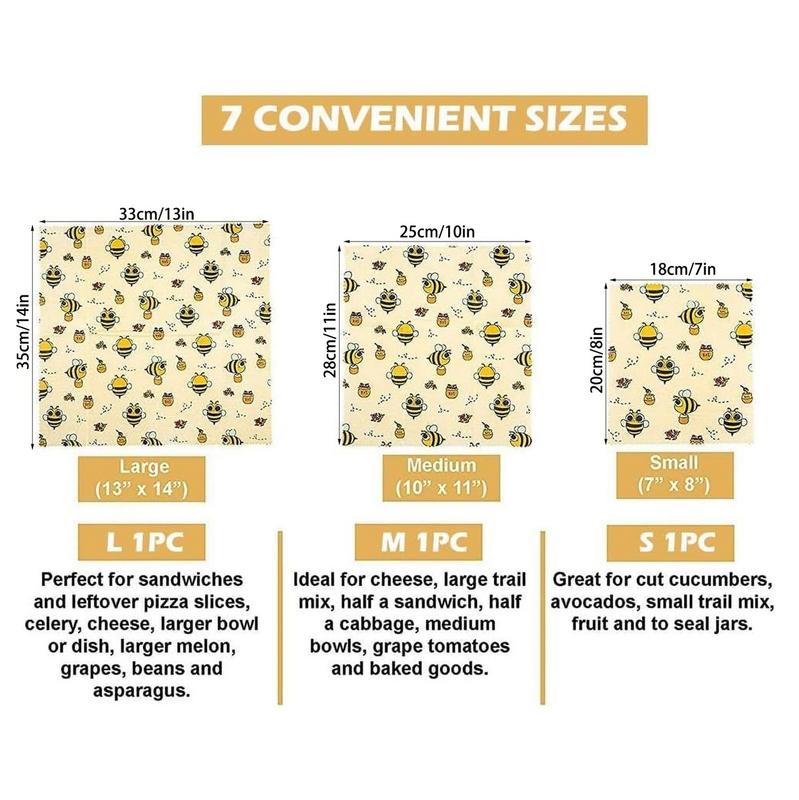 3 Stuks Herbruikbare Voedsel V - Beeswax Food Wrap recensie en prijs