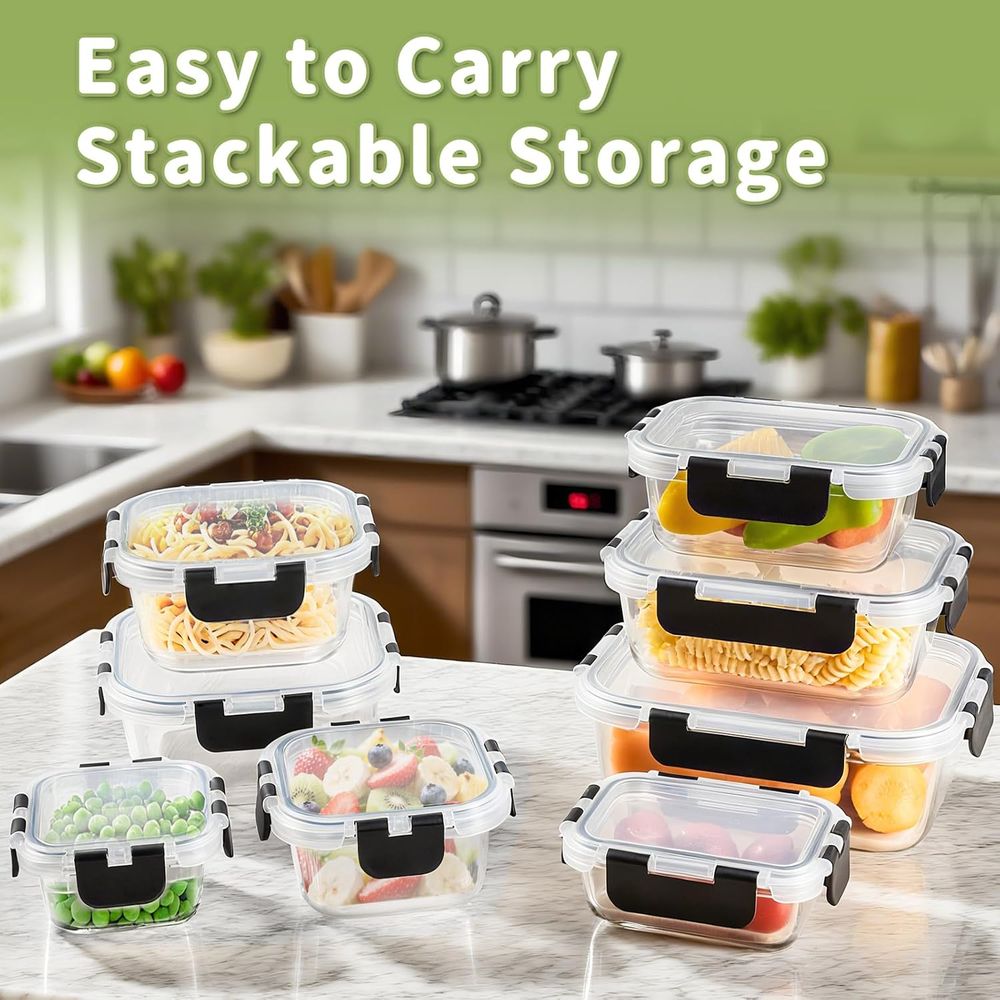 8-delige set glazen voorraaddo - Food Storage Glass Set recensie en prijs