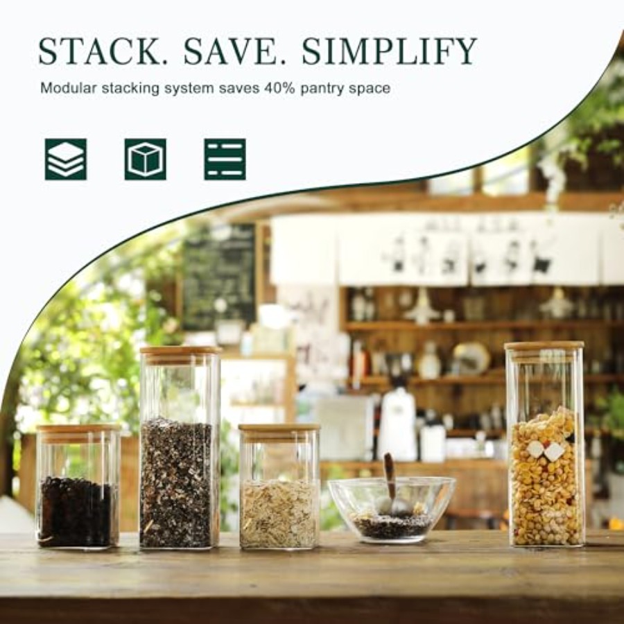 12-pack vierkante glazen voorr - Food Storage Lid recensie en prijs