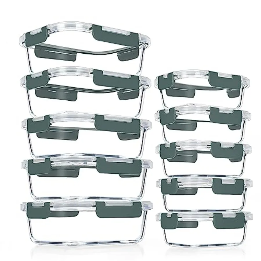 10-delige glazen voorraaddozen - Food Storage Glass Set recensie en prijs