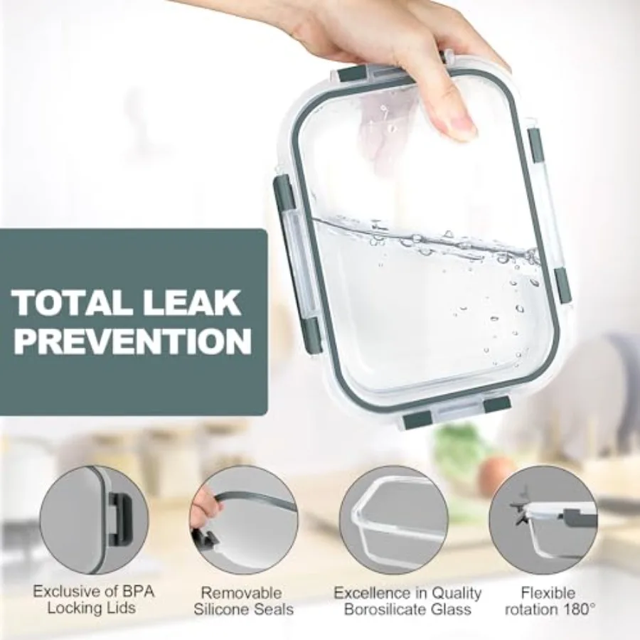 10-delige glazen voorraaddozen - Food Storage Glass Set recensie en prijs