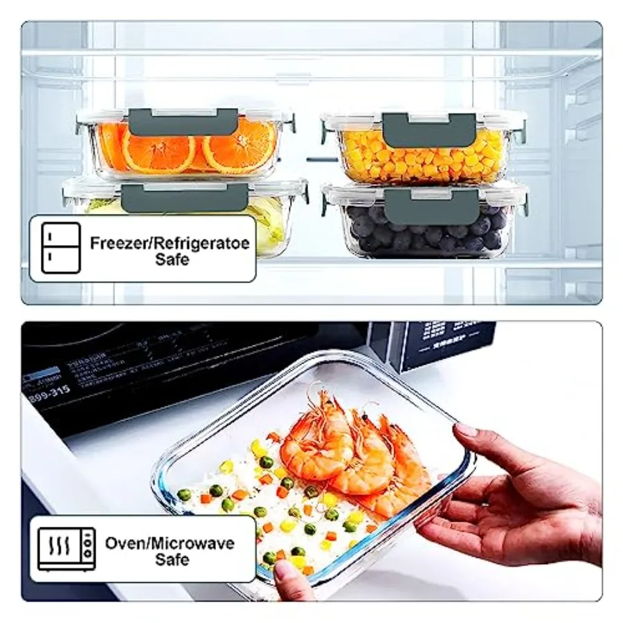 10-delige glazen voorraaddozen - Food Storage Glass Set recensie en prijs
