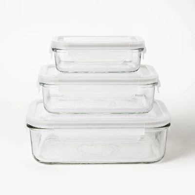 6-delige (set van 3) glazen vo - Food Storage Glass Set recensie en prijs