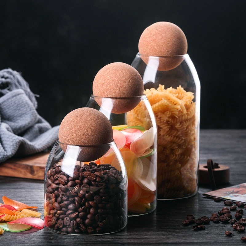 Clear Praktische Hout Kurk Gla - Food Storage Practices recensie en prijs
