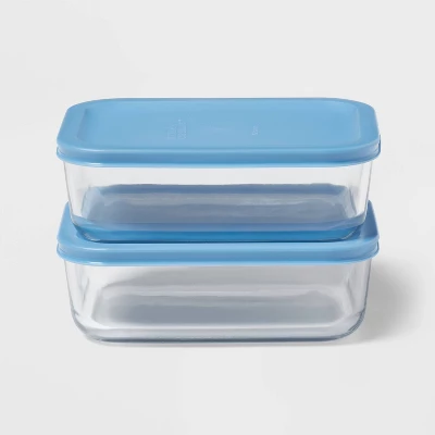 4-delige (set van 2) 4c rechth - Food Storage Glass Set recensie en prijs