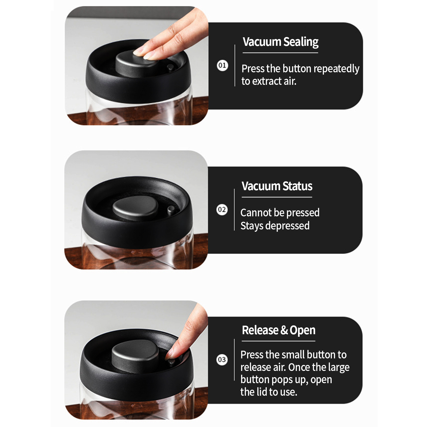 OANKR Vacuüm Koffiebus 500ml 9 - Food Storage And Preservation recensie en prijs