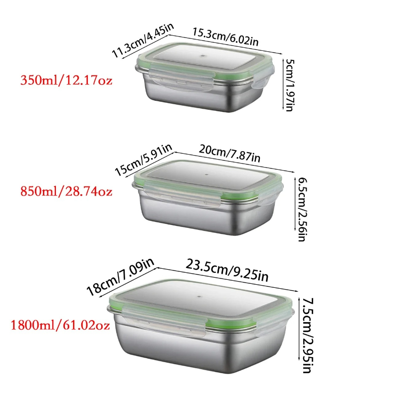 Lunchbox-set van 304 roestvrij - Food Storage Containers Set recensie en prijs