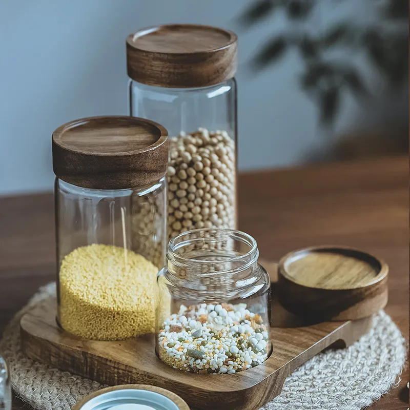 Houten Deksel Orgnizer Glas Lu - Food Storage Glass Set recensie en prijs