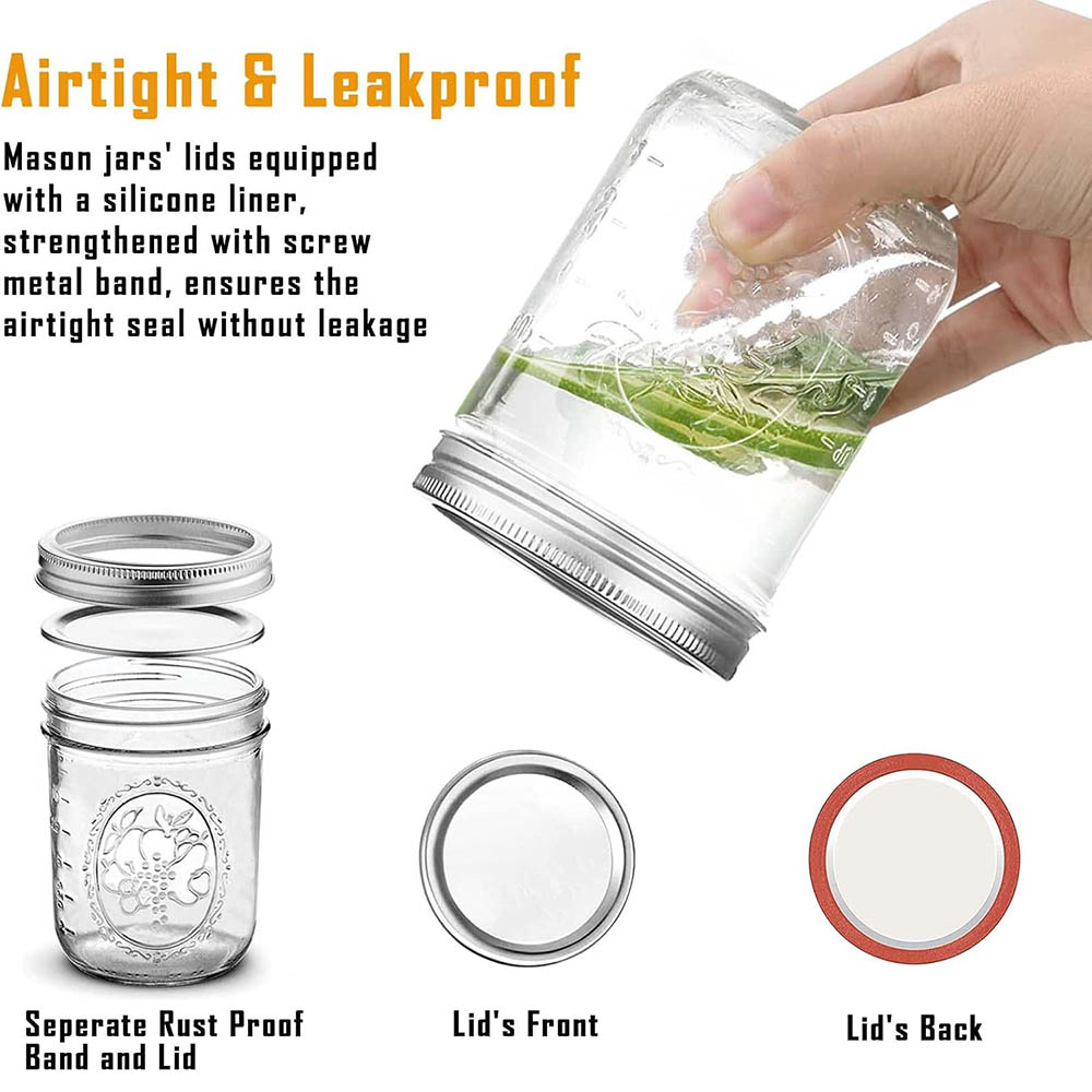 16oz brede-mond Mason-potten m - Mason Jar Wide Mouth recensie en prijs