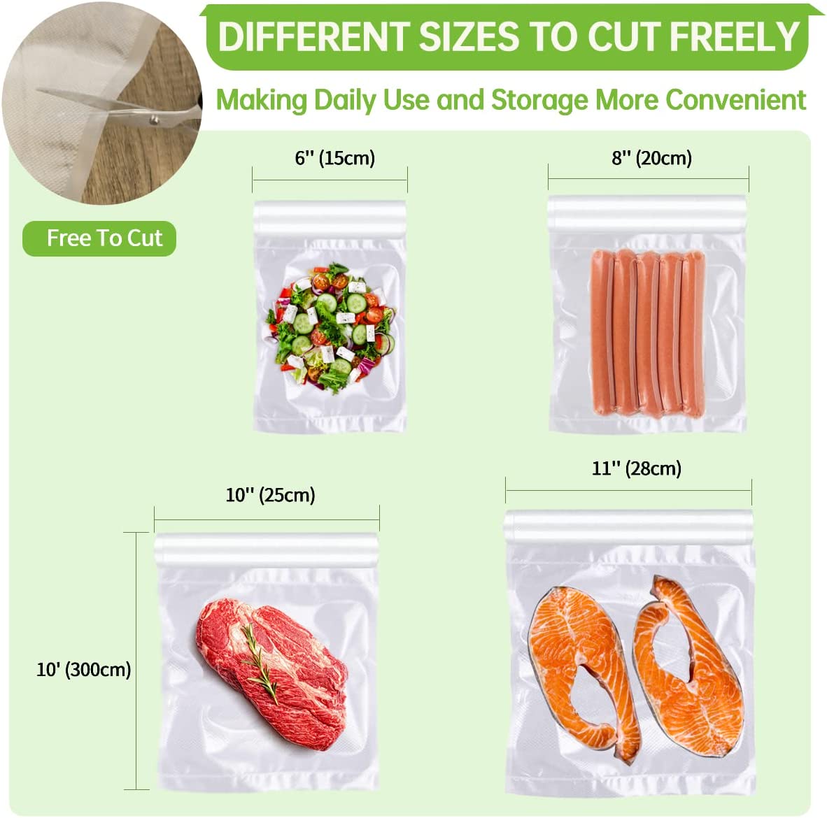 500 cm/rollen voedselvacuümzak - Food Storage Vacuum Bags recensie en prijs