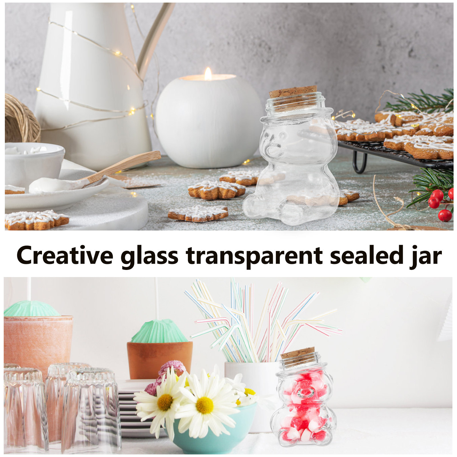 4-delige glazen snoepkruikense - Food Storage Glass Set recensie en prijs
