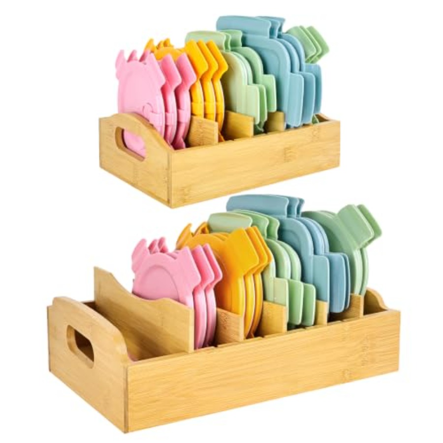 2-pack bamboe dekselorganizer, - Food Storage Lid recensie en prijs