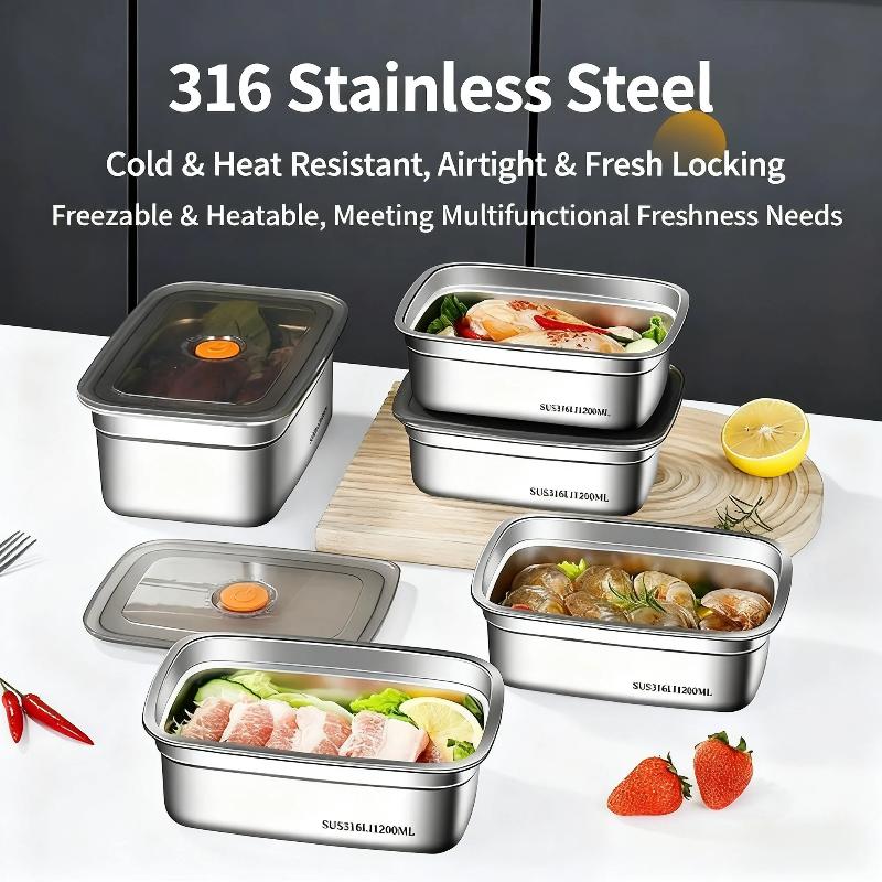 RVS afsluitbare lunchbox, grot - Food Storage Camping recensie en prijs