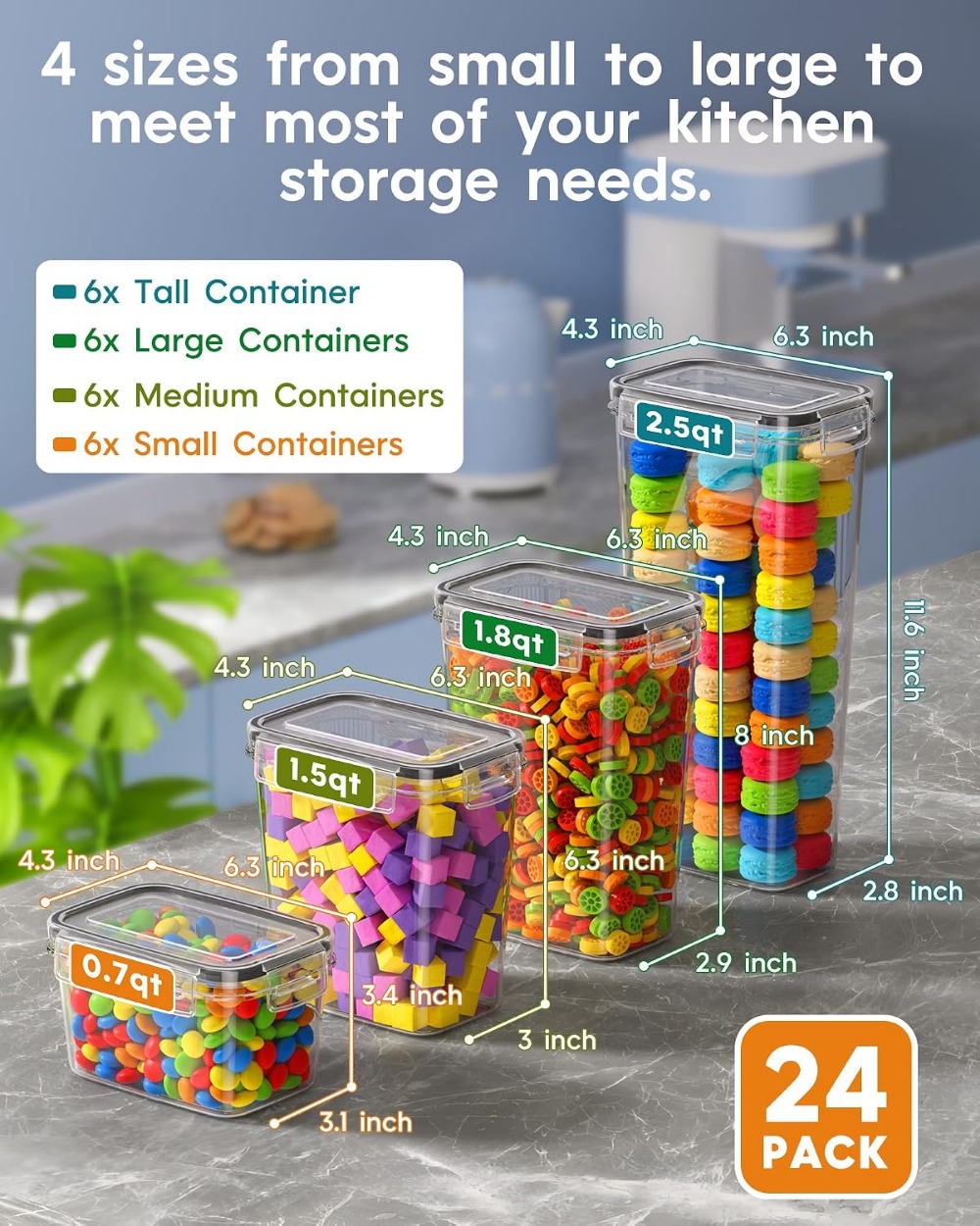 24 stuks luchtdichte voorraadd - Food Storage Lid recensie en prijs