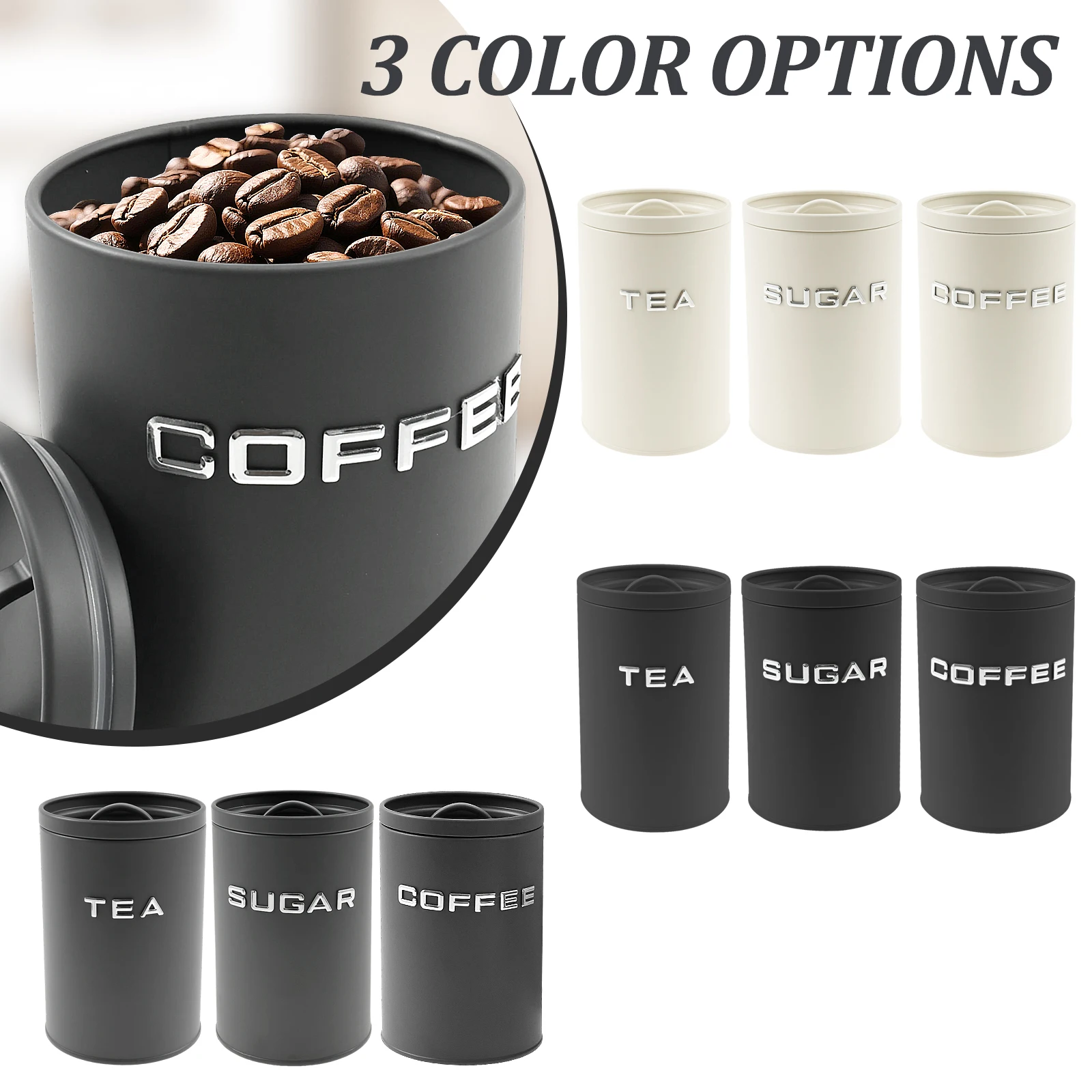 3-delige thee koffie suikerbus - Food Storage Jars Airtight recensie en prijs