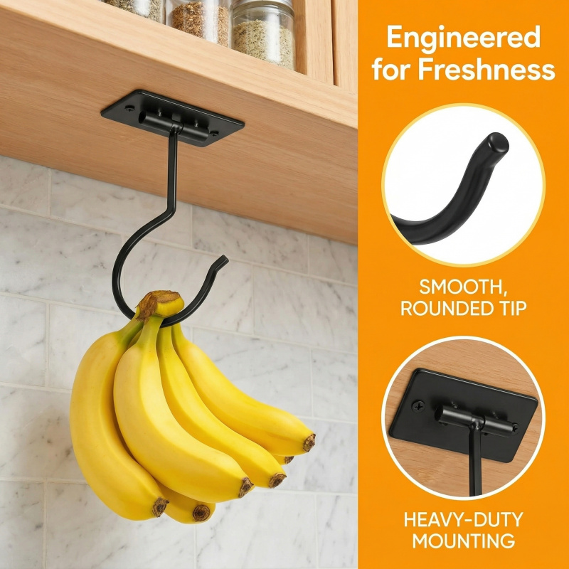 Zwart metalen zelfklevende ban - Food Storage Rack For Kitchen recensie en prijs